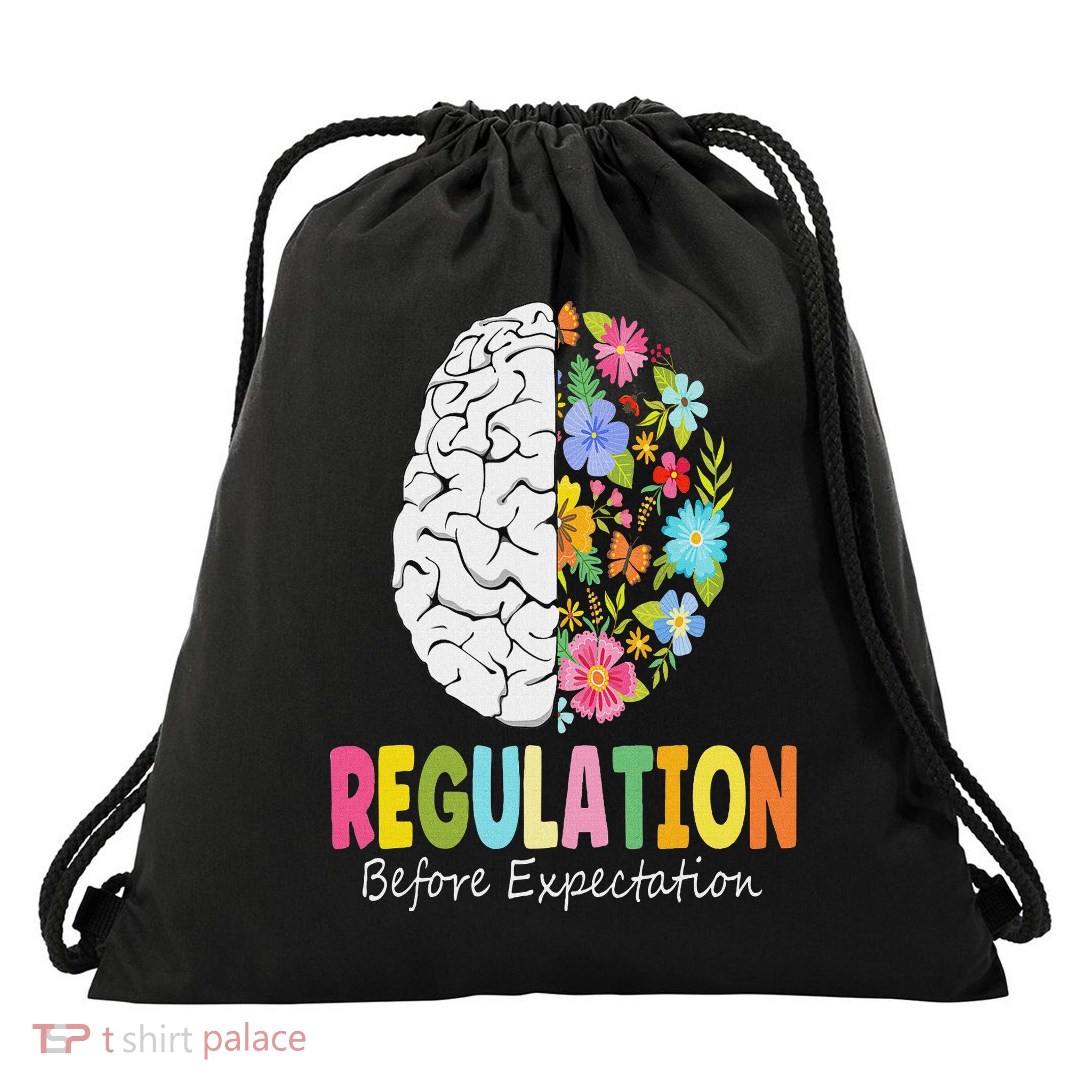 Regulation Before Expectation Drawstring Bag