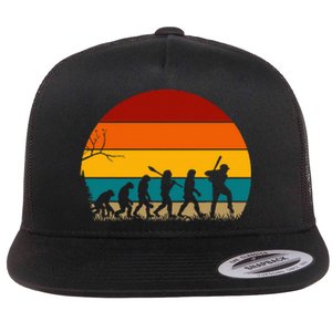 Retro Baseball Evolution For Baseball Lovers Flat Bill Trucker Hat