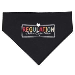 Regulation Before Expectation Autism Awareness Acceptance USA-Made Doggie Bandana