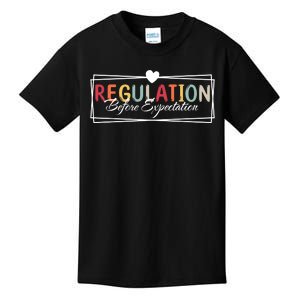 Regulation Before Expectation Autism Awareness Acceptance Kids T-Shirt