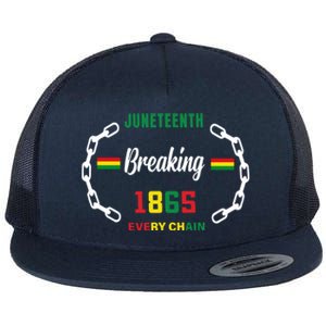 Retro Breaking Every Chain Since 1865 Junenth Freedom Cool Gift Flat Bill Trucker Hat