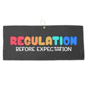 Regulation Before Expectation Autism Special Education Large Microfiber Waffle Golf Towel