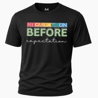 Regulation Before Expectation Autism Awareness Quote Cooling Performance Crew T-Shirt