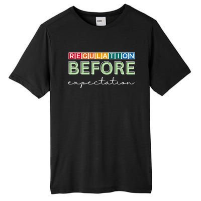 Regulation Before Expectation Autism Awareness Quote Tall Fusion ChromaSoft Performance T-Shirt