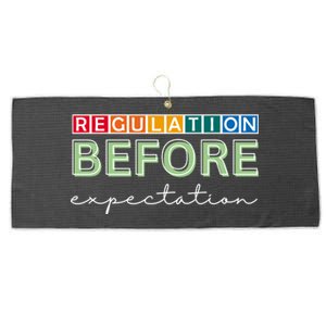 Regulation Before Expectation Autism Awareness Quote Large Microfiber Waffle Golf Towel