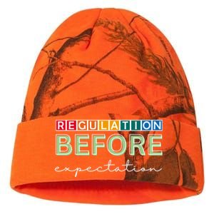 Regulation Before Expectation Autism Awareness Quote Kati Licensed 12" Camo Beanie