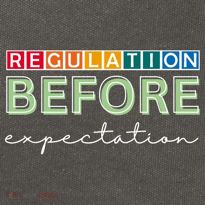 Regulation Before Expectation Autism Awareness Quote Cotton Canvas Backpack