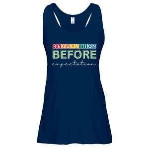 Regulation Before Expectation Autism Awareness Quote Ladies Essential Flowy Tank