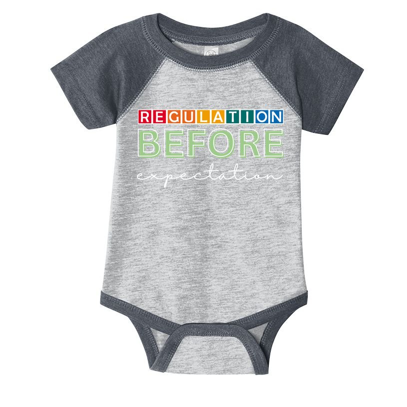 Regulation Before Expectation Autism Awareness Quote Infant Baby Jersey Bodysuit