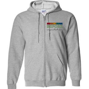 Regulation Before Expectation Autism Awareness Quote Full Zip Hoodie