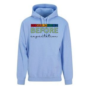 Regulation Before Expectation Autism Awareness Quote Unisex Surf Hoodie