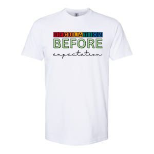 Regulation Before Expectation Autism Awareness Quote Softstyle CVC T-Shirt