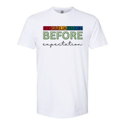 Regulation Before Expectation Autism Awareness Quote Softstyle CVC T-Shirt