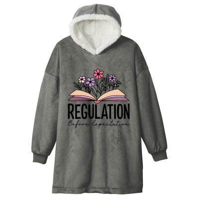 Regulation Before Expectation Special Education Sped School Gift Hooded Wearable Blanket