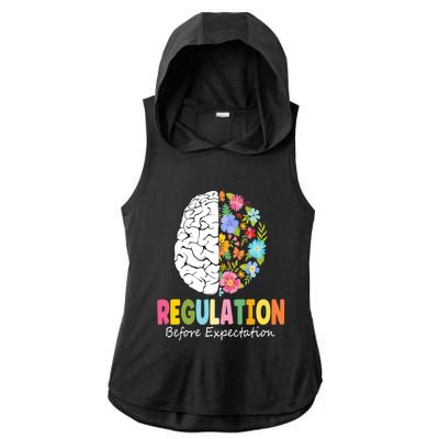 Regulation Before Expectation Cute Gift Ladies PosiCharge Tri-Blend Wicking Draft Hoodie Tank