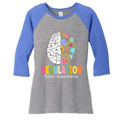 Regulation Before Expectation Cute Gift Women's Tri-Blend 3/4-Sleeve Raglan Shirt