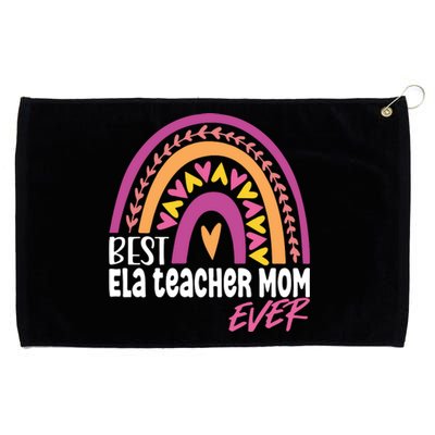 Rainbow Best ELA Teacher Mom Ever Mother's Day Gift Grommeted Golf Towel