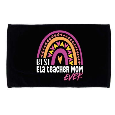 Rainbow Best ELA Teacher Mom Ever Mother's Day Gift Microfiber Hand Towel