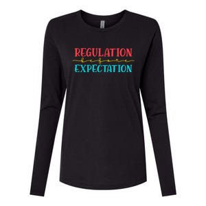 Regulation Before Expectation Autistic Autism Awareness Day Womens Cotton Relaxed Long Sleeve T-Shirt