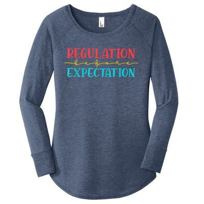 Regulation Before Expectation Autistic Autism Awareness Day Women's Perfect Tri Tunic Long Sleeve Shirt