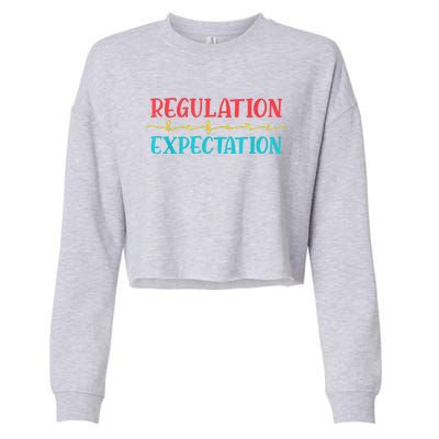 Regulation Before Expectation Autistic Autism Awareness Day Cropped Pullover Crew