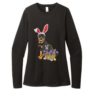 Rottweiler Bunny Easter Egg Hunters Funny Easter Day Meaningful Gift Womens CVC Long Sleeve Shirt