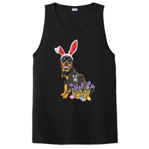 Rottweiler Bunny Easter Egg Hunters Funny Easter Day Meaningful Gift PosiCharge Competitor Tank