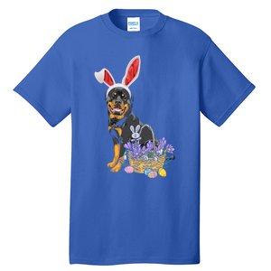 Rottweiler Bunny Easter Egg Hunters Funny Easter Day Meaningful Gift Tall T-Shirt