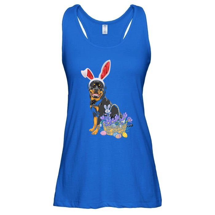 Rottweiler Bunny Easter Egg Hunters Funny Easter Day Meaningful Gift Ladies Essential Flowy Tank