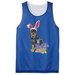 Rottweiler Bunny Easter Egg Hunters Funny Easter Day Meaningful Gift Mesh Reversible Basketball Jersey Tank