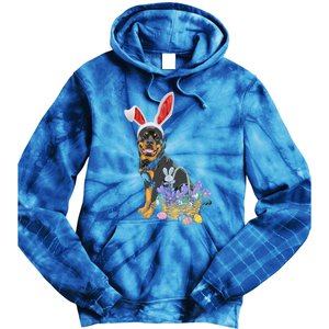 Rottweiler Bunny Easter Egg Hunters Funny Easter Day Meaningful Gift Tie Dye Hoodie