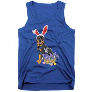 Rottweiler Bunny Easter Egg Hunters Funny Easter Day Meaningful Gift Tank Top