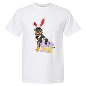 Rottweiler Bunny Easter Egg Hunters Funny Easter Day Meaningful Gift Garment-Dyed Heavyweight T-Shirt