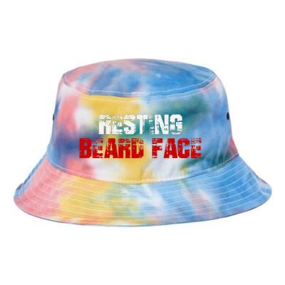 Resting Beard Face Funny Beard Parody Bearded Tie Dye Newport Bucket Hat