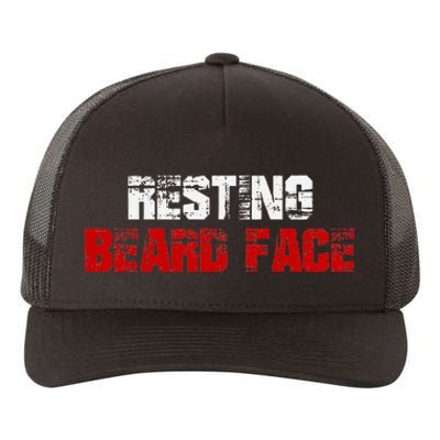 Resting Beard Face Funny Beard Parody Bearded Yupoong Adult 5-Panel Trucker Hat