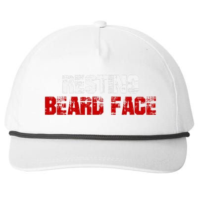 Resting Beard Face Funny Beard Parody Bearded Snapback Five-Panel Rope Hat