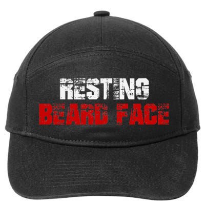 Resting Beard Face Funny Beard Parody Bearded 7-Panel Snapback Hat