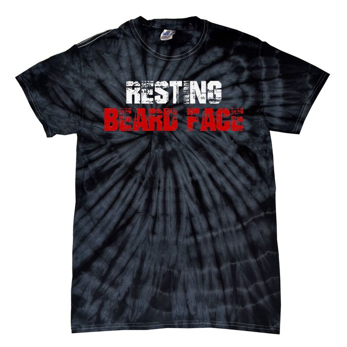 Resting Beard Face Funny Beard Parody Bearded Tie-Dye T-Shirt