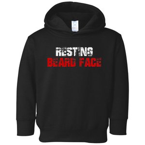 Resting Beard Face Funny Beard Parody Bearded Toddler Hoodie