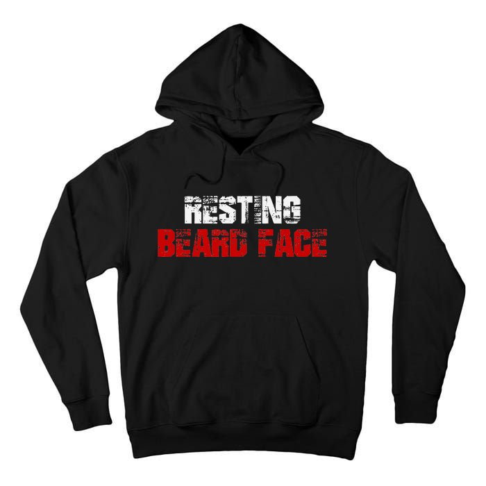 Resting Beard Face Funny Beard Parody Bearded Tall Hoodie