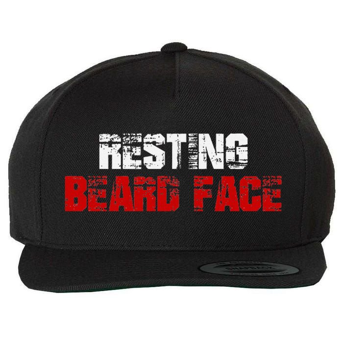 Resting Beard Face Funny Beard Parody Bearded Wool Snapback Cap