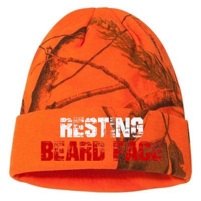 Resting Beard Face Funny Beard Parody Bearded Kati Licensed 12" Camo Beanie