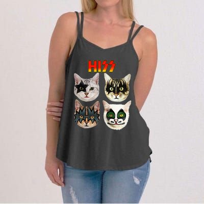 Retro Black Funny Cat Lover Women's Strappy Tank