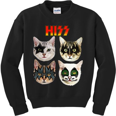 Retro Black Funny Cat Lover Kids Sweatshirt