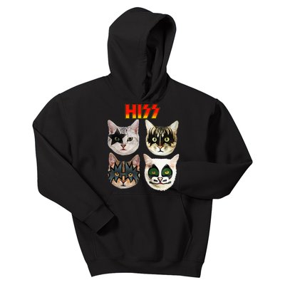 Retro Black Funny Cat Lover Kids Hoodie