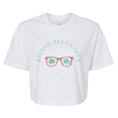 Resting Beach Face Bella+Canvas Jersey Crop Tee