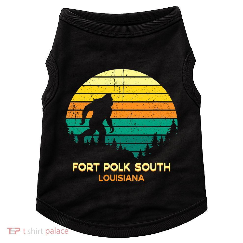 Retro Bayou Fort Polk South Louisiana Bigfoot Souvenir Doggie Tank