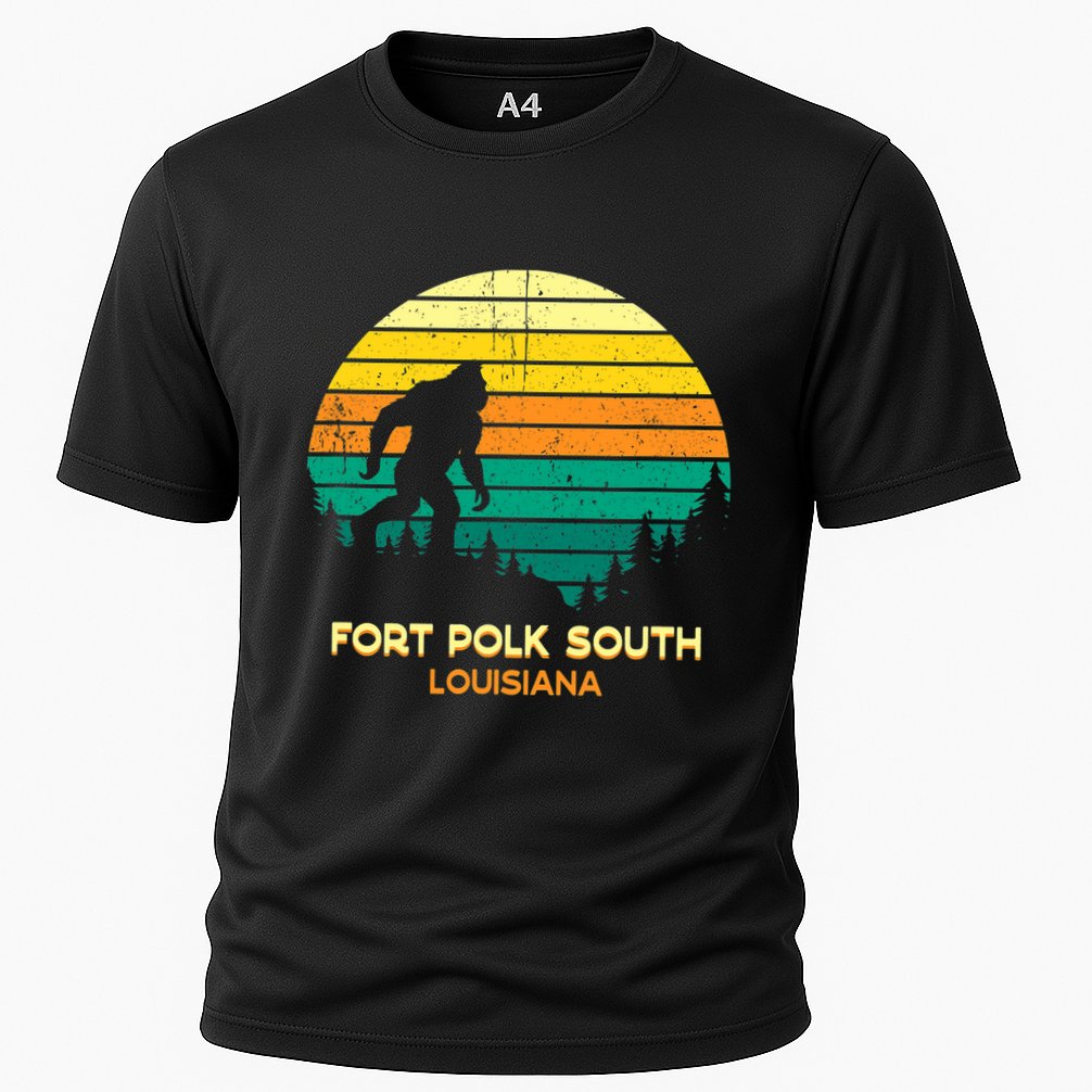 Retro Bayou Fort Polk South Louisiana Bigfoot Souvenir Cooling Performance Crew T-Shirt