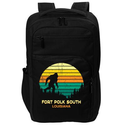 Retro Bayou Fort Polk South Louisiana Bigfoot Souvenir Impact Tech Backpack