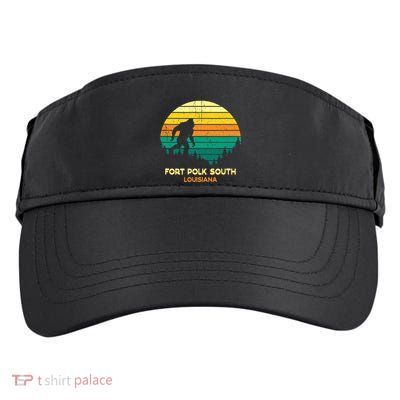 Retro Bayou Fort Polk South Louisiana Bigfoot Souvenir Adult Drive Performance Visor